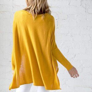 MERSEA Women's Oversized Catalina Sweater One Size in Mustard Yellow